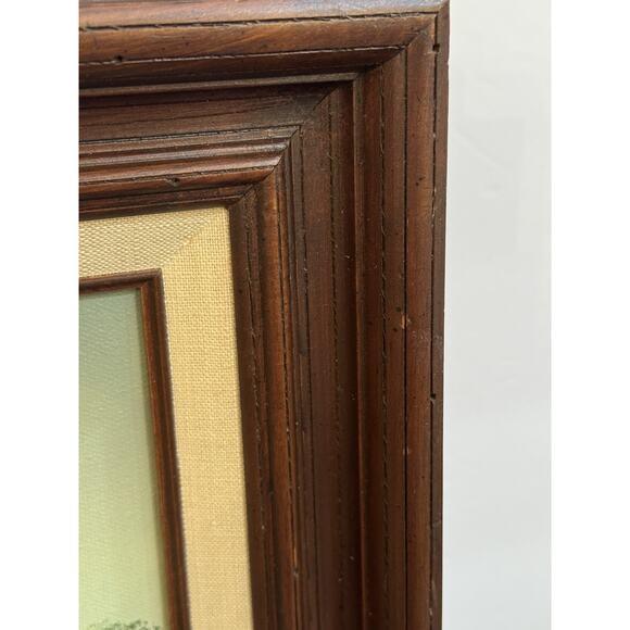 Vintage C. Cushman Original Oil Painting Signed Tree Boat Lake Landscape - Picture 10 of 16